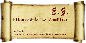 Eibenschütz Zamfira névjegykártya